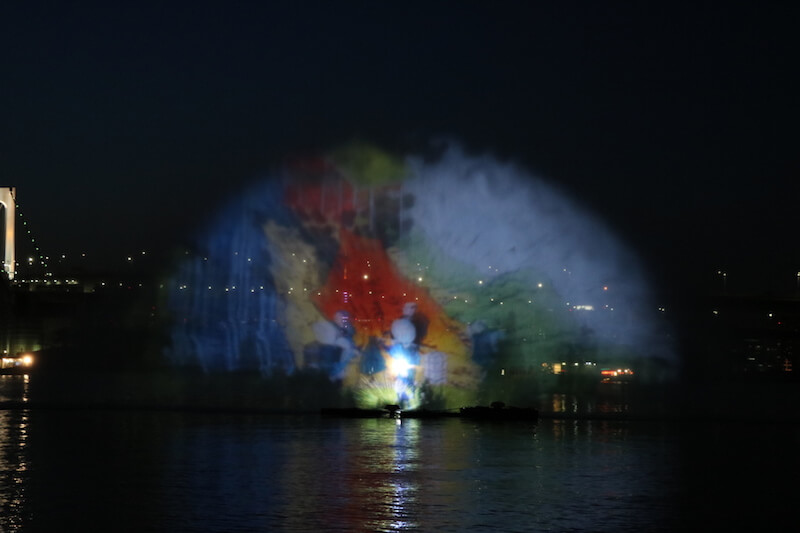 北斎 Fgoのコラボが実現 水辺を彩る江戸祭 のウォータープロジェクションマッピングを写真で振り返る Akiba S Gate